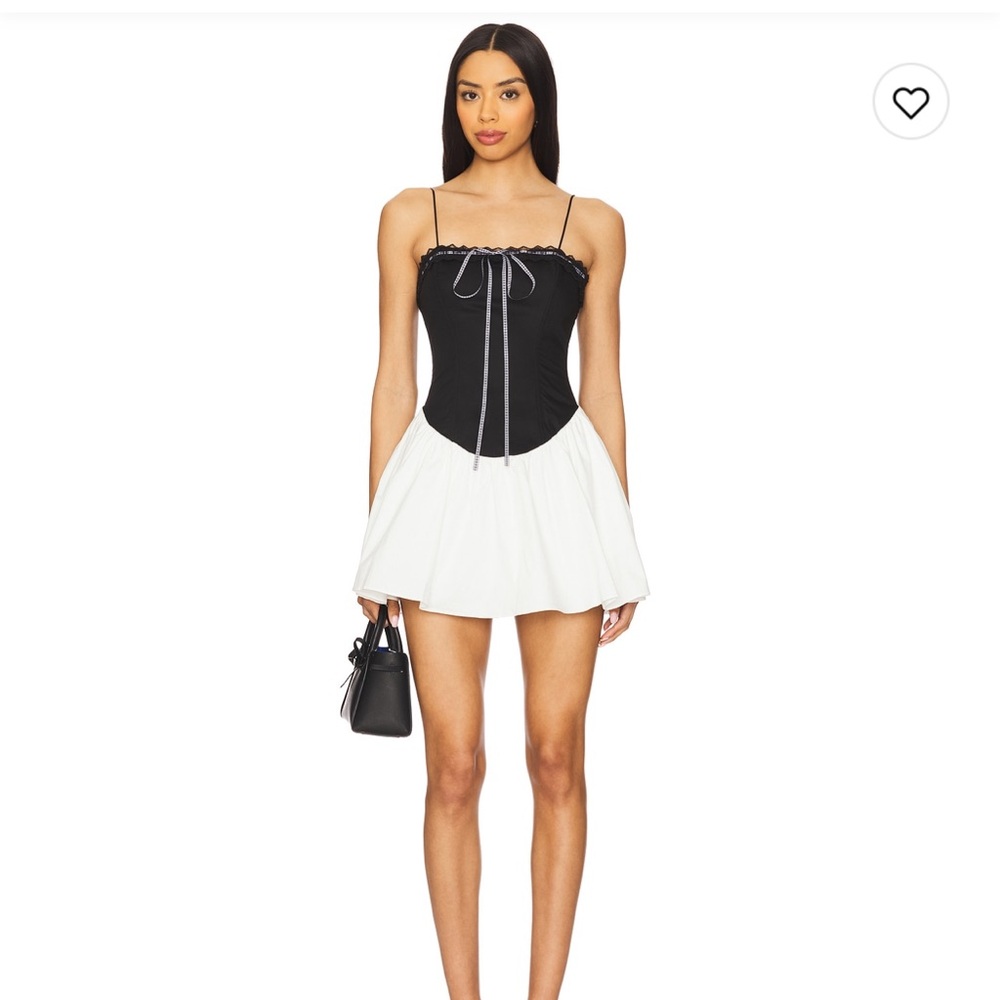 For Love & Lemons Black and White Mini Dress